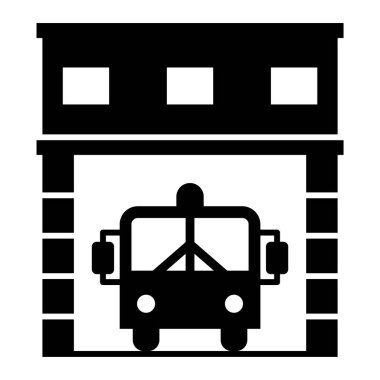 Araba park etme ikonu. Web için gaz aracı vektör simgelerinin özet çizimi