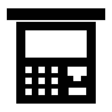 Hesap makinesi. Web simgesi basit illüstrasyon