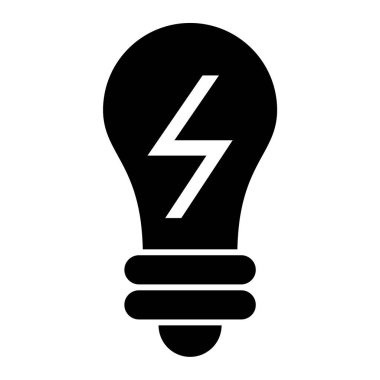 Beyaz arkaplanda ampul simgesi