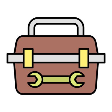 Araç kutusu modern simgesinin vektör illüstrasyonu