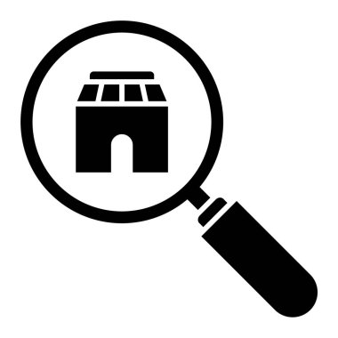 Büyüteç simgesi. vektör illüstrasyonu