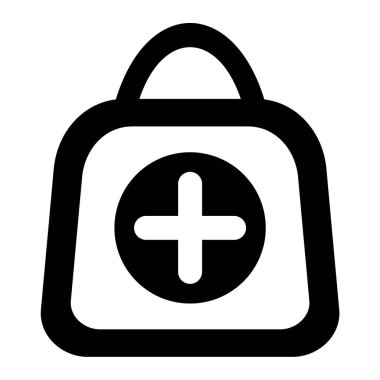 ilk yardım çantası vektör simgesi