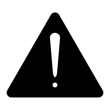 Ünlem işareti simgesi. Web için uyarı tehlike vektör simgelerinin basit gösterimi