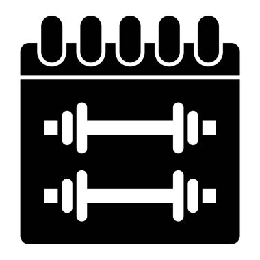 Spor takvimi. Web simgesi basit illüstrasyon