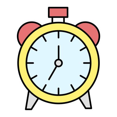 Alarm saati simgesi vektör çizimi tasarımı