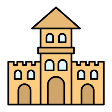 Şato. Web simgesi basit illüstrasyon