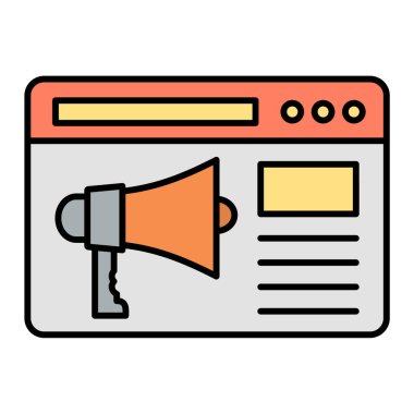 Ağ simgesi. Basit resimleme  