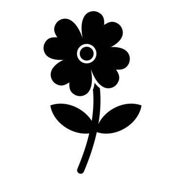 çiçek simgesi vektör illüstrasyonu