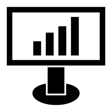 Monitör. Web simgesi basit illüstrasyon