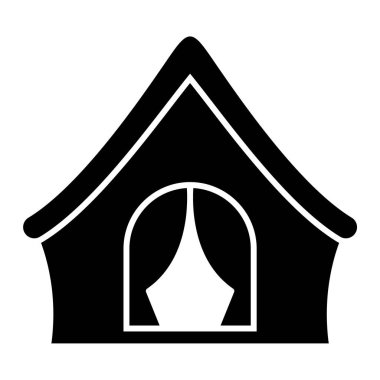 çadır simgesi vektör illüstrasyonu