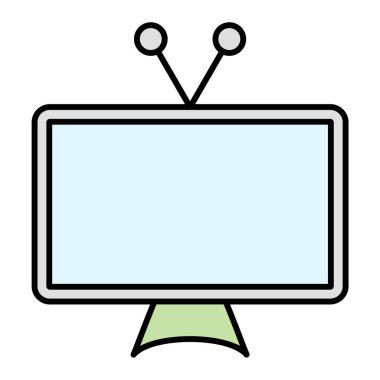 Televizyon. Web simgesi basit illüstrasyon