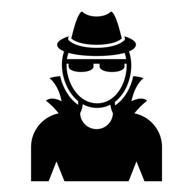 Gözlüklü adam, vektör çizimi.