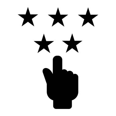yıldız derecelendirme simgesi, vektör illüstrasyonu