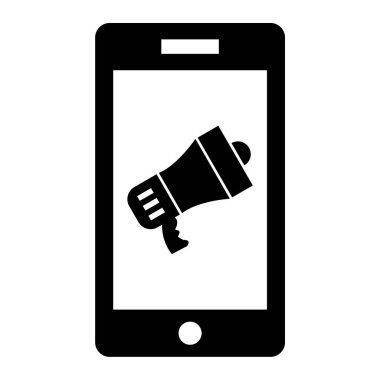 Cep telefonu simgesi, vektör illüstrasyonu