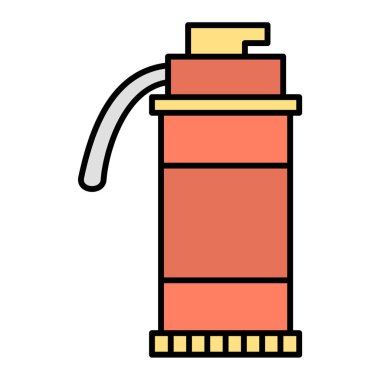 Yangın söndürme ikonu. Web için su ısıtıcı vektör simgelerinin özet çizimi
