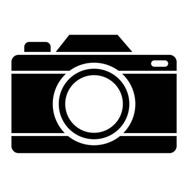 Kamera simgesi. Web tasarımı için fotoğraf aygıtı vektör simgelerinin basit çizimi