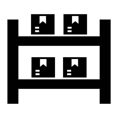 Depo. Web simgesi basit illüstrasyon