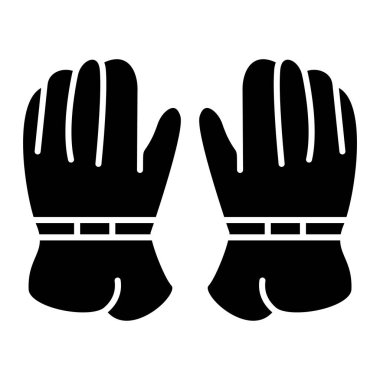 Eldiven ikonu. vektör illüstrasyonu