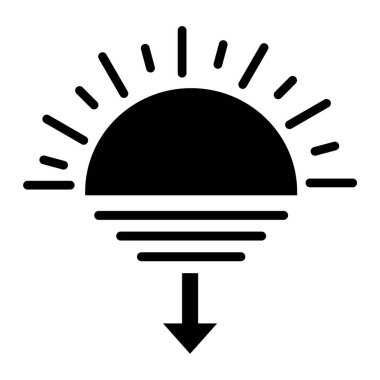 Güneş. Web simgesi basit illüstrasyon