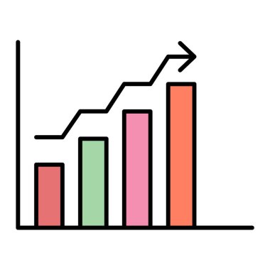 bar çizelgesi simgesi, vektör illüstrasyonu