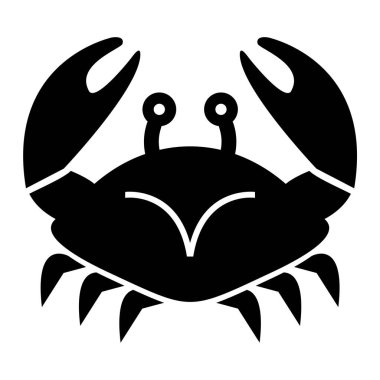 Siyah ve beyaz vektör yengeç illüstrasyon 