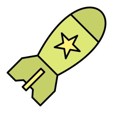 vektör çizim karikatür roket