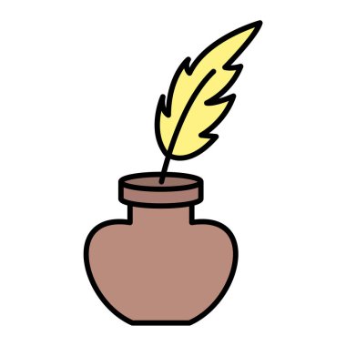 Tüy simgesi modaya uygun şekilde izole edilmiş arkaplan