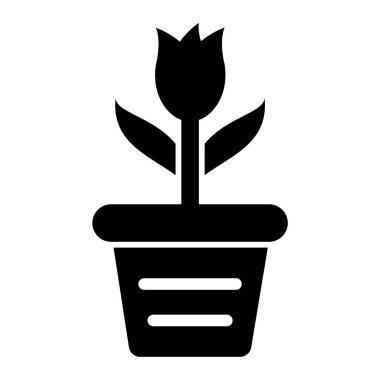 Çiçek. Web simgesi basit illüstrasyon