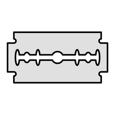 Beyaz arkaplan üzerinde kırık bir ayna simgesinin çizgi çizimi, vektör illüstrasyonu