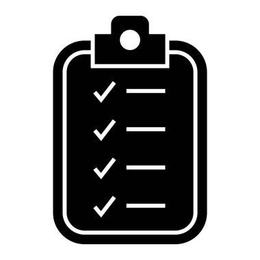 Kontrol listesi. Web simgesi basit illüstrasyon