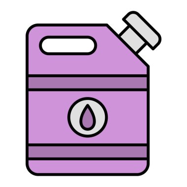 Petrol varili ikonu. Web için gaz teneke kutu vektör simgelerinin özet çizimi