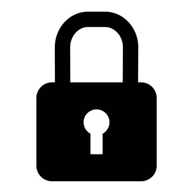 beyaz zemin üzerinde kilit simgesi