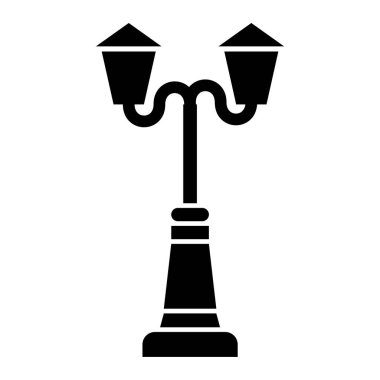 Sokak lambası ikonu. Beyaz arkaplanda izole edilmiş web tasarımı için fener vektör simgelerinin basit çizimi