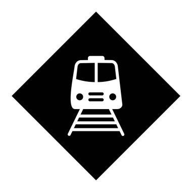 tren simgesi, vektör illüstrasyonu