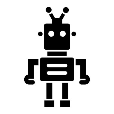 robot ikon vektör illüstrasyonu