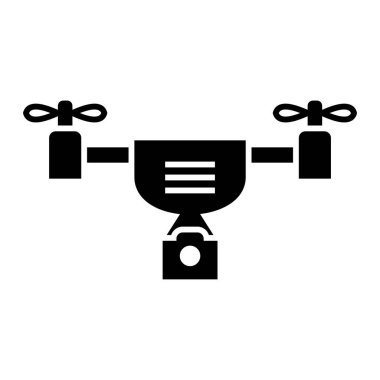 İHA vektör simgesi. düz biçim illüstrasyonu