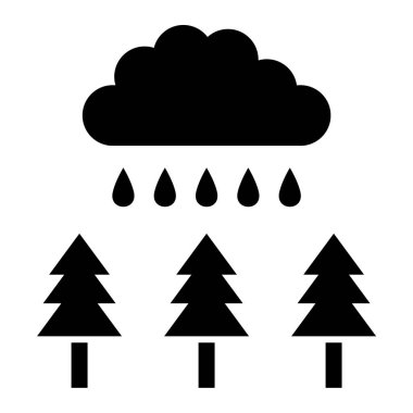 Yağmur ağaçları. Web simgesi