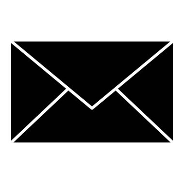 Zarf simgesi vektörü beyaz arkaplanda izole edildi, harf şeffaf işareti