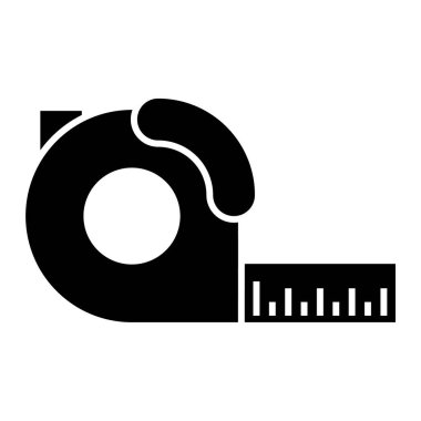 mezura simgesi. Web için yapı aracı vektör simgelerinin özet çizimi