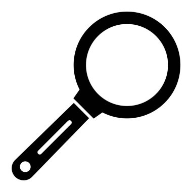 Büyüteç simgesi. Beyaz arkaplanda izole edilmiş web tasarımı için loupe vektör simgelerinin basit çizimi