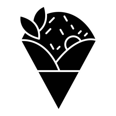 Bir bitki simgesinin vektör illüstrasyonu