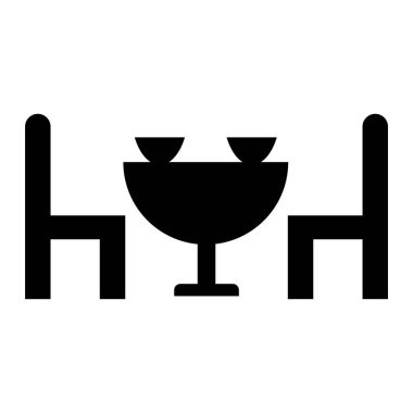 Restoran. Web simgesi basit illüstrasyon