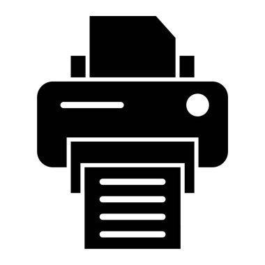 Yazıcı. Web simgesi basit illüstrasyon