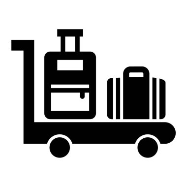 bagaj. Web simgesi basit illüstrasyon 