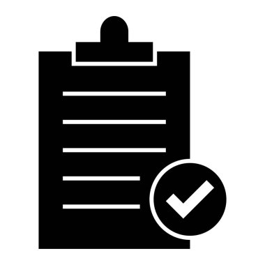 Kontrol listesi. Web simgesi basit illüstrasyon