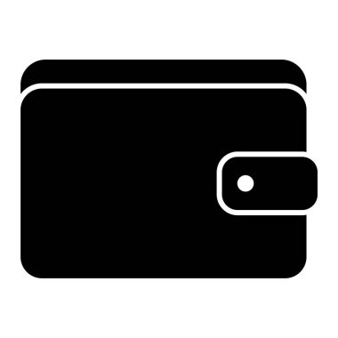 Cüzdan ikonu. Web tasarımı için basit kredi kartı vektör simgeleri çizimi