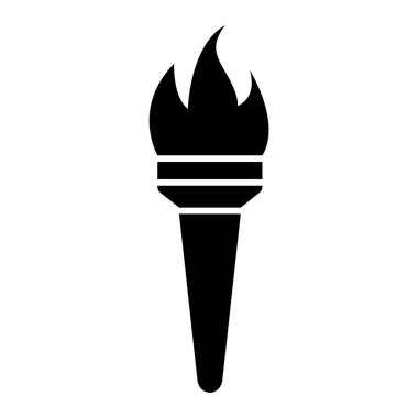 Meşale simgesi vektör illüstrasyonu