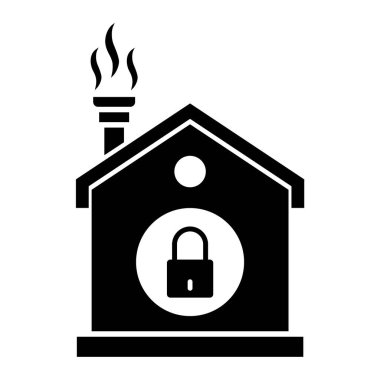 ev güvenliği simgesi vektör illüstrasyonu