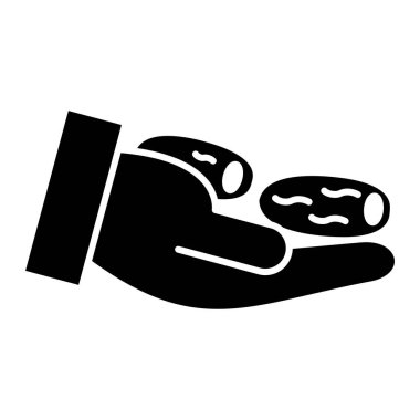 hand holding coin icon. simple illustration of money cash vector icons for web