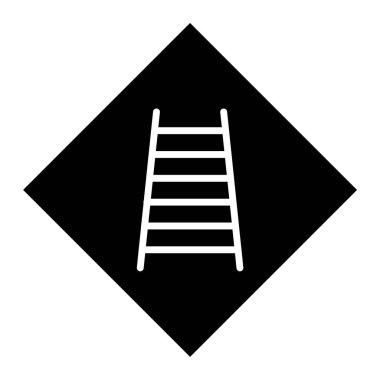 Merdiven. Web simgesi basit illüstrasyon